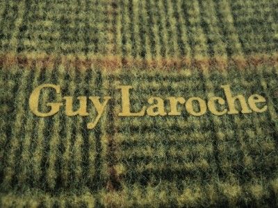 GUY LAROCHE WOOL PLAID BROWN SCARF SC424  