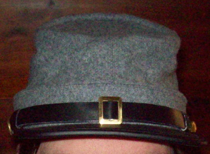 Civil War reenactor CS officers kepi gray Large  