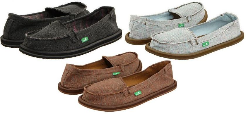 SANUK SHORTY WOMENS SLIP ON CANVAS SHOES ALL SIZES  