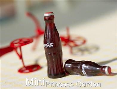 Dollhouse Miniature Food Drink Coke Cola x 2 Bottle  
