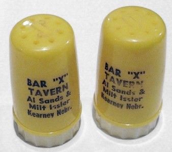 Vintage Salt & Pepper Shakers BAR X TAVERN Kearney NE  