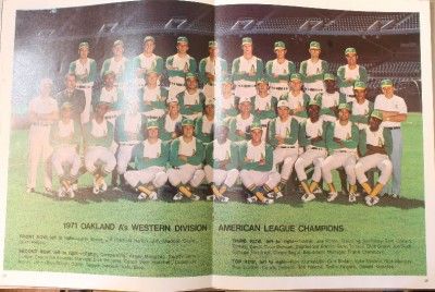 1972 Oakland As Yearbook and Scorecard Jackson Hunter  