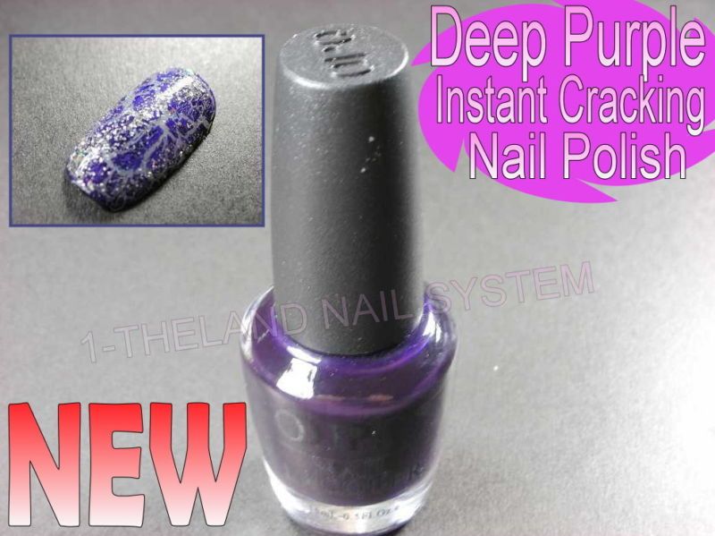 New  Deep Purple Instant Cracking Polish  Nail Art  