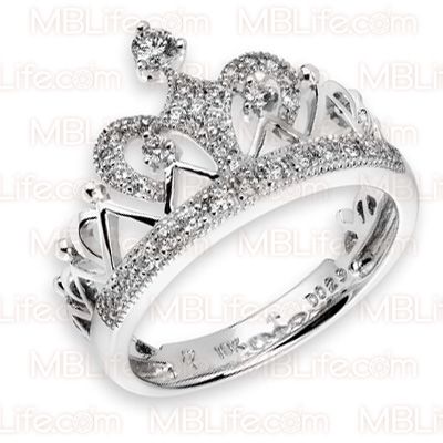 CROWN Prince Princess Queen Royal Tiara Diamond Ring  