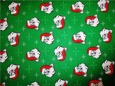 New Santa Fabric BTY Christmas Holiday  