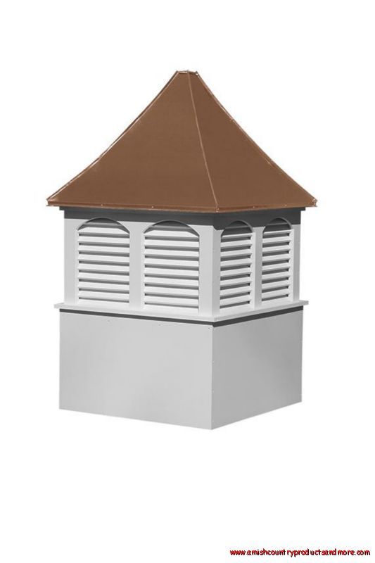 QUALITY AMISH BUILT VINYL & COPPER HEXAGON CUPOLA  