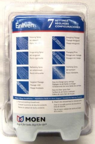 Moen Enliven Chrome 7 Settings 4 Diameter Showerhead Model 23018 New 