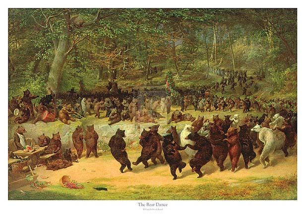 WILLIAM HOLBROOK BEARD The Bear Dance new paper PRINT  