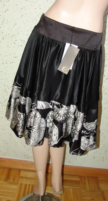 Roberto Cavalli Just Cavalli Flared Satin Skirt 42/8  