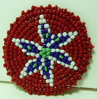 inch Beaded Rosette bead beadwork craft 8B 1.5  