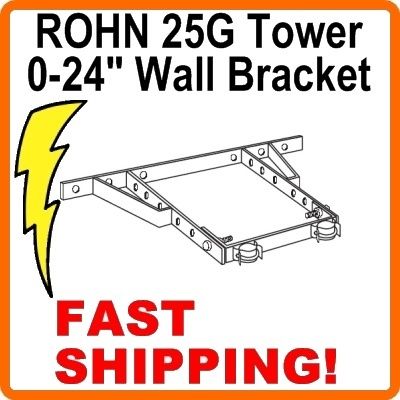 ROHN 25G Adjustable House Wall Bracket HB25BG 0 24 610074820338 