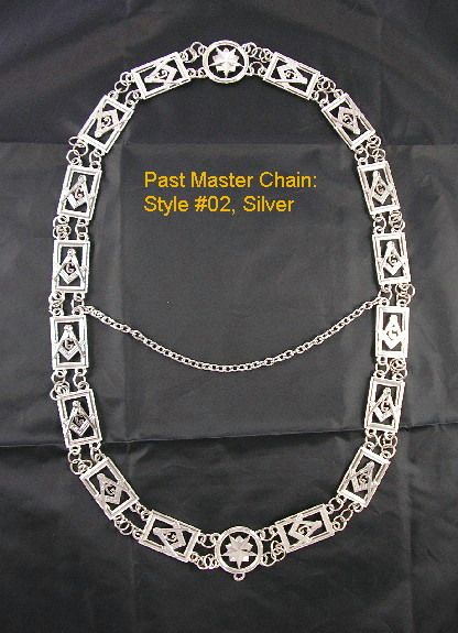   Master Chain Collar Masonic Fraternal Regalia Mason Freemasonry  