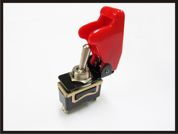 12V RACING SPORT RED CAR TOGGLE SWITCH AIRCRAFT COVER PANEL ON/OFF 35A 