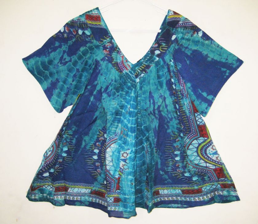 Sacred Threads SPRING Hippie Boho Tie Dye Dashiki Smock Top 212367 All 