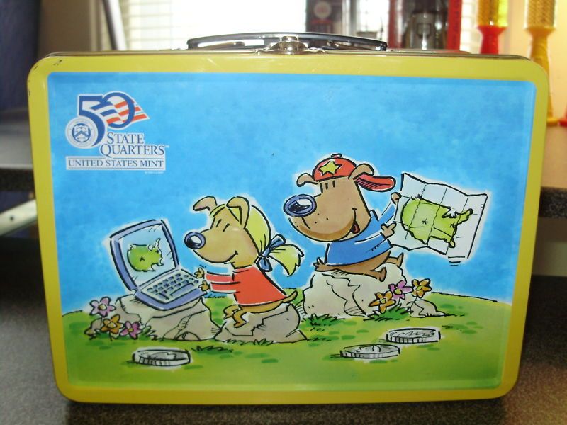 2000 Nice 50 State Quarters US Mint Metal Lunchbox  