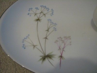 Meito Fine China Heather Oval Serving Platter W/ Spoon  