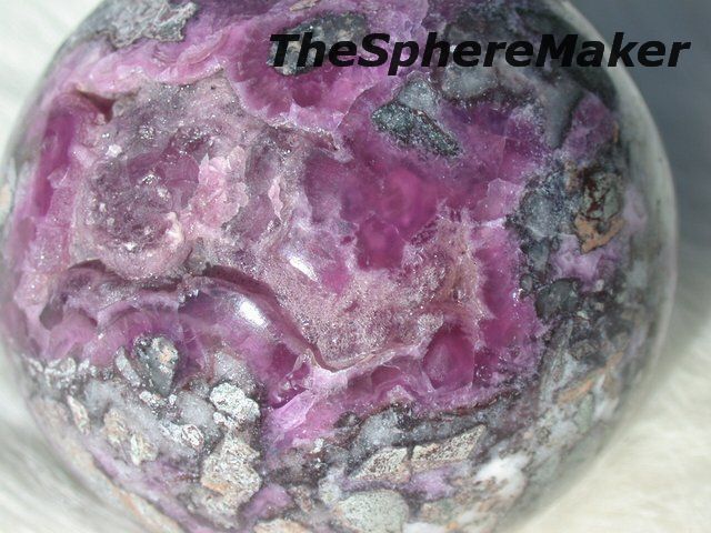 Siaz COBALTO CALCITE in MATRIX SPHERE GEODE LIKE CRYSTAL BALL MOROCCO 