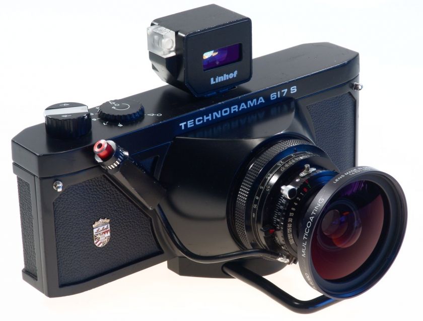 LINHOF TECHNORAMA 617 S CAMERA SUPER ANGULON 5.6/90mm MC FINDER CAP 