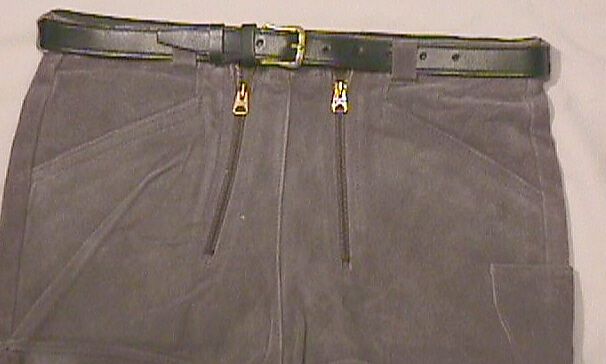 Vtg / German Men LEATHER LEDERHOSEN Short SHORTS W 28  