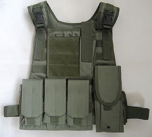 New Marine LBV FSBE Light Vest OD Green  Airsoft  