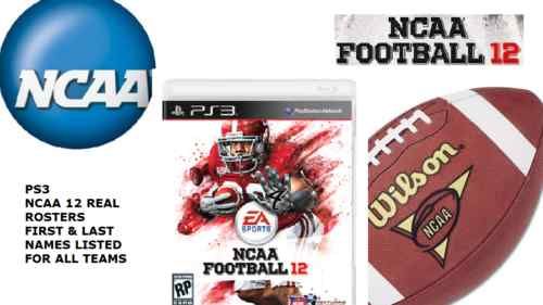 NCAA 12 2012 FOOTBALL ROSTERS PS3  TRUSTED 7 YR SELLER  