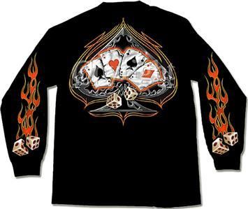 Four Of A Kind Dice /Long Sleeve Tee /Sizes 2XL,3XL,4XL  