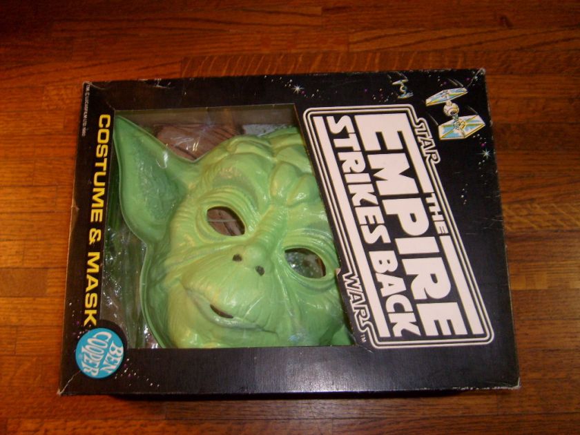   BEN COOPER YODA HALLOWEEN MASK, in EMPIRE STRIKES BACK BOX  