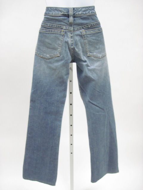 SISTER MOON Blue Embroidered Denim Flare Jeans Size 27  