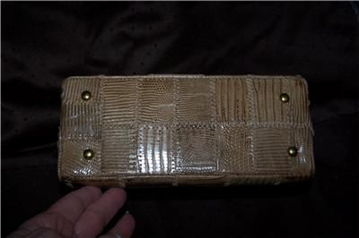 Vintage 60s tan lizard purse handbag Sterling  