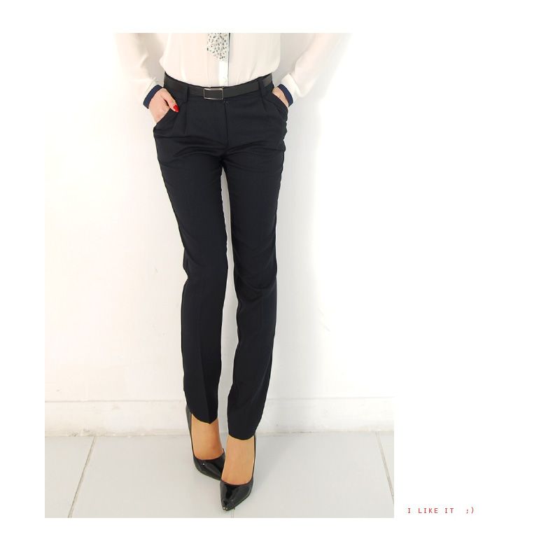 A192112 / Basic Pintuck Dress Pants, Woman, Stylish, Trousers, Korea 