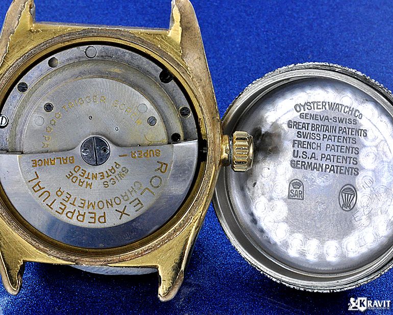 Rare Early Rolex Bubble Back Ref 3135 Gold Shell C.1937.  