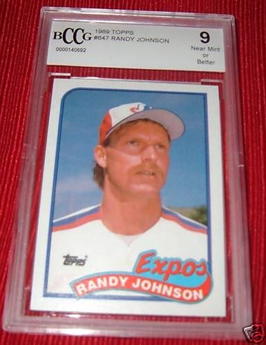 1989 TOPPS RANDY JOHNSON #647 RC BCCG 9 NEAR MINT~SHARP  