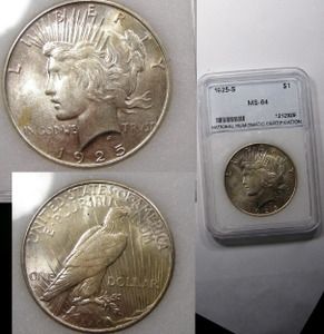 1925 S Peace Dollar PREMIUM BU CC FLASHY  