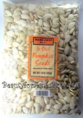 TRADER JOES NUTS DRY ROASTED SALTED PUMPKIN SEEDS 14 OZ  