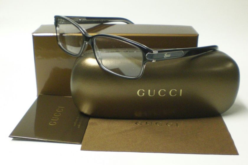 NEW GUCCI GG3150 GG 3150 BLACK GREY 46K EYEGLASSES 52  