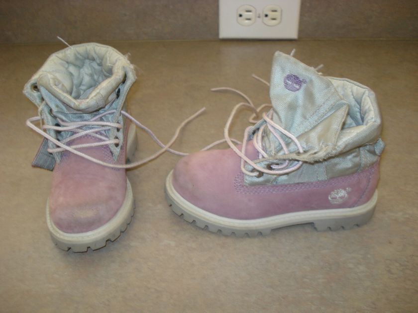 TIMBERLAND Girls BOOTS Sz 10 PURPLE Foldable Hangtag  