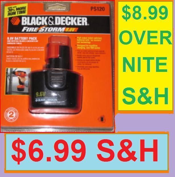 Black And Decker PS120 Firestorm 9.6V Volt Battery B&D  