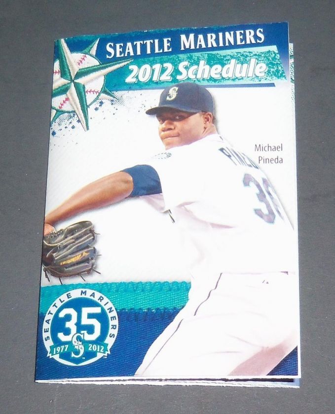 2012 SEATTLE MARINERS POCKET SCHEDULE MICHAEL PINEDA NEW  