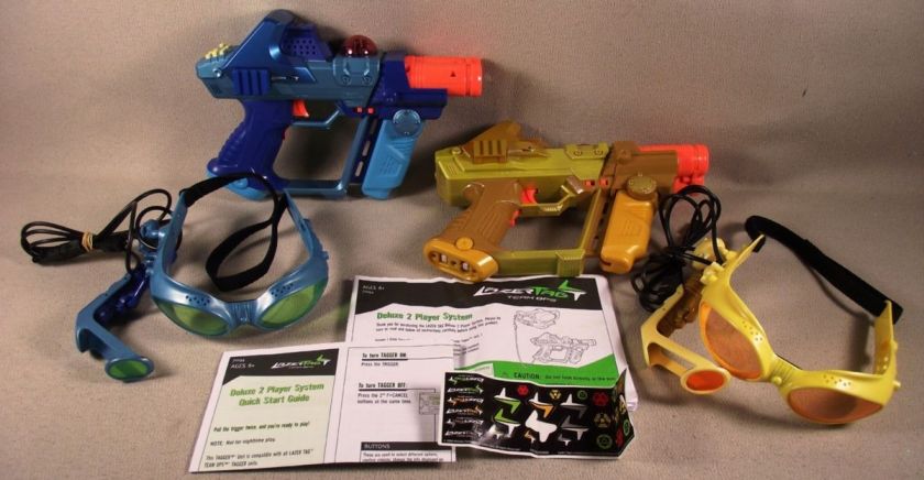 Tiger 2 Player LAZER TAG TEAM OPS Guns w/Goggles HUD, Radios 