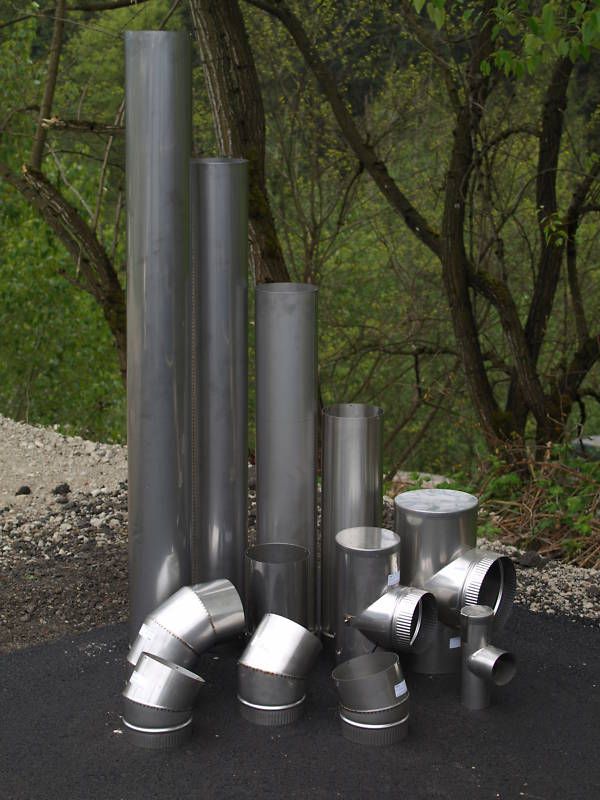 12 Long Stainless Steel Stove Pipe (Liner)  