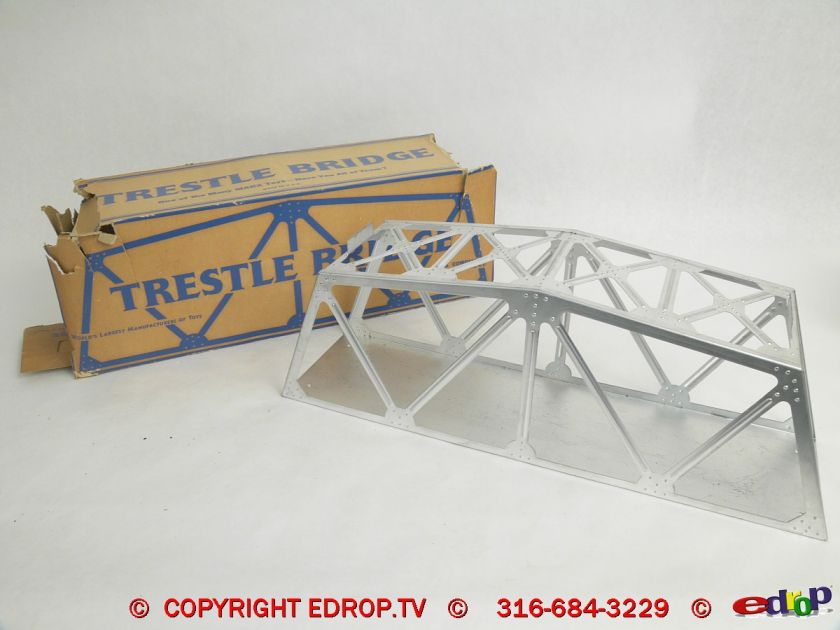 Vintage Lionel Trains 110 Trestle Set w/Marx Bridge & Whistling 