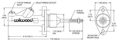 Wilwood Compact Master Cylinder 260 6087  