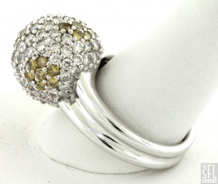   WG AMAZING 4.0CT VS2/G DIAMOND CLUSTER DISCO BALL COCKTAIL RING SIZE 7