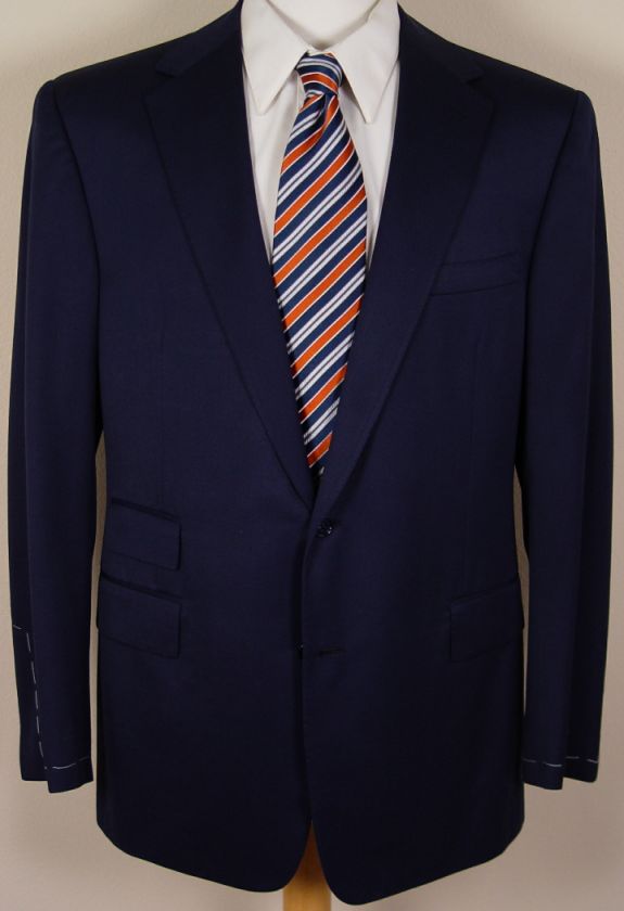   LABEL SUIT $4895 NAVY SUPER 150s HANDMADE SUIT 44 54e NEW  