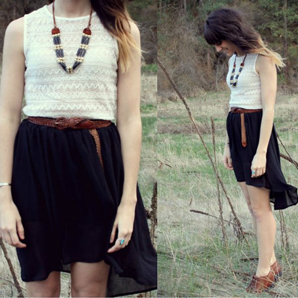 2012 Trendy Anomalous Hem Asymmetrical Skirt Womens Dress Semi Sheer 