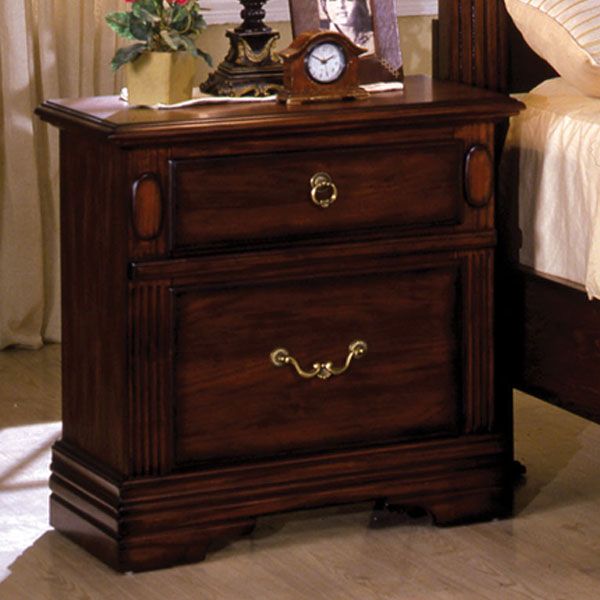 Solid Wood Lewisburg Dark Cherry Finish Night Stand  