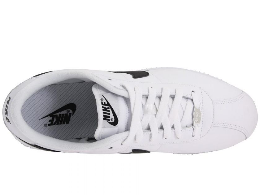 NIKE CORTEZ BASIC LEATHER 06 WHITE BLACK 316418 102 MEN  