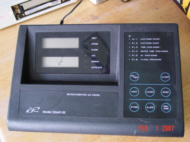 COLE PARMER MICROCOMPUTER PH VISION METER 05669 20 6071  