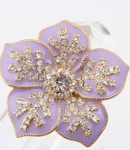 FLOWER stretch FREESIZE fashion RIGHT HAND ring BLING  