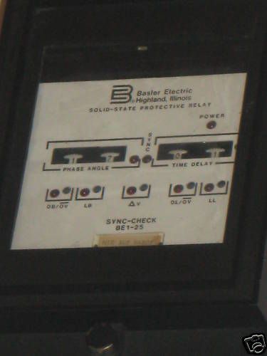 Basler Electric solid state sync check relay BE1 25  